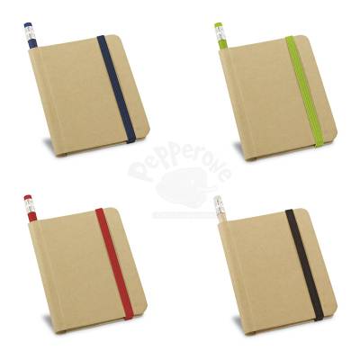 Bloco de Anotações Kraft Sem Pauta com Mini Lápis Personalizado