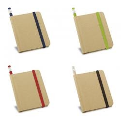 Bloco de Anotações Kraft Sem Pauta Com Mini Lápis Personalizado