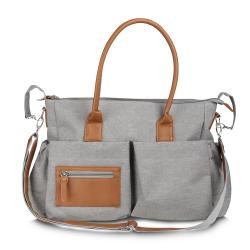 Bolsa Multifuncional Em Poliéster Com Detalhes Em Couro Sintético 50 Cm Personalizada