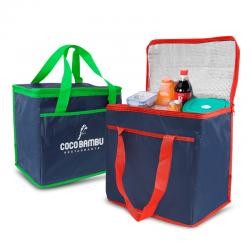 Bolsa Térmica 36 Litros Em Poliéster Com Bolso Frontal Personalizada