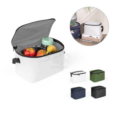 Bolsa Térmica de Poliéster Reciclado 600D com Interior Forrado em PEVA 7 L Personalizada