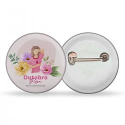 Button 65mm Com Impressão Em Papel Fotográfico Personalizado