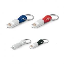 Cabo USB 2 em 1 com Chaveiro Personalizado