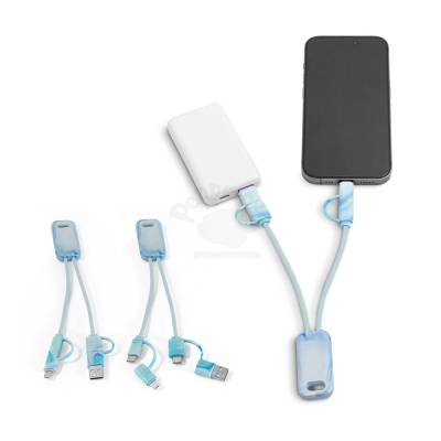 Cabo USB-C 6 em 1 65W de PET Reciclado Personalizado