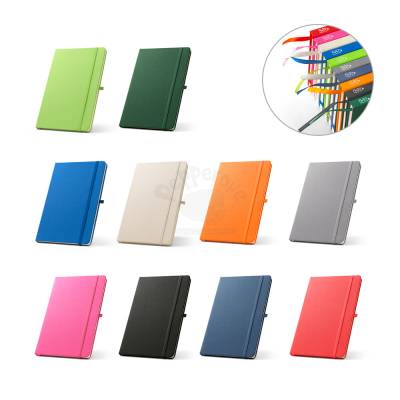 Caderno A5 com Capa Dura de rPET e Pauta Personalizado