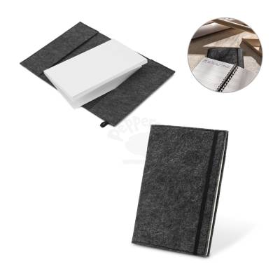 Caderno A5 com Capa em Feltro Reciclado e Pauta Personalizado