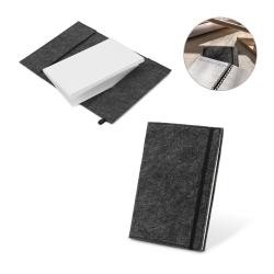 Caderno A5 Com Capa Em Feltro Reciclado e Pauta Personalizado
