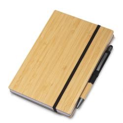 Caderno Bambu c/ Suporte para Caneta Personalizado