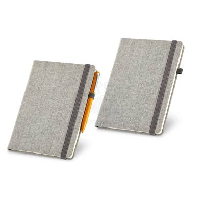Caderno Capa Dura Sem Pauta com Elástico e Porta-Caneta Personalizado