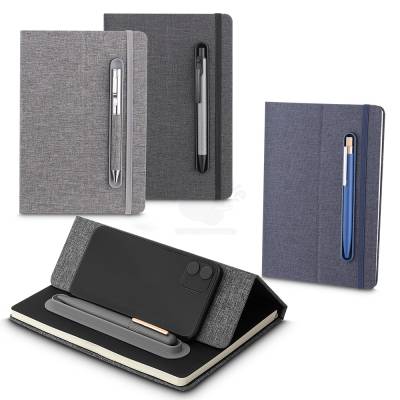 Caderno com Capa em Tecido RPET com Pauta Personalizado
