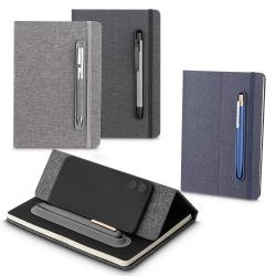 Caderno Com Capa Em Tecido Rpet Com Pauta Personalizado