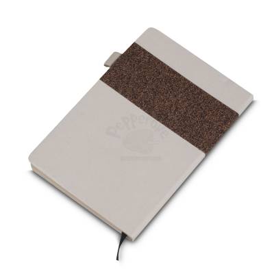 Caderno de Anotações com Capa de Fibra de Açúcar e Tecido RPET Personalizado