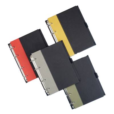 Caderno Fichário de Couro Sintético com Argolas Metálicas Personalizado