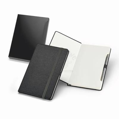 Caderno Sem Pauta com Caneta Esferográfica de Metal Personalizado