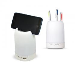 Caixa de Som Bluetooth com Porta Caneta e Luminária Personalizada