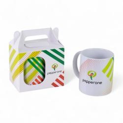 Caneca de Porcelana 325ml Com Embalagem Personalizada