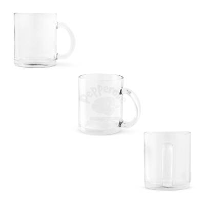 Caneca de Vidro 350ml com Alça Personalizada