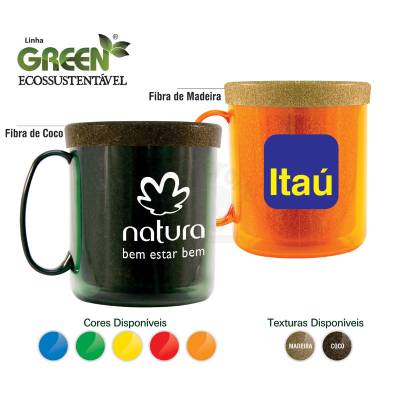 Caneca Redonda Green, Caneca Green Ecos sustentáve