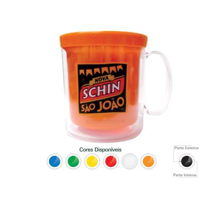 Caneca Térmica Cristal Color 300ML Personalizada