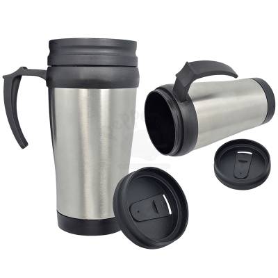 Caneca Térmica de Inox 400ml com Tampa e Alça Personalizada