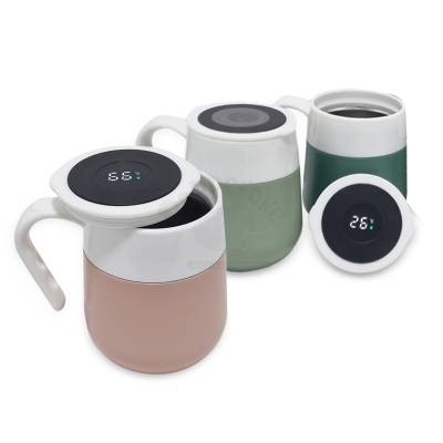 Caneca Térmica de Inox 500ml com Display LED e Termômetro Digital Personalizada