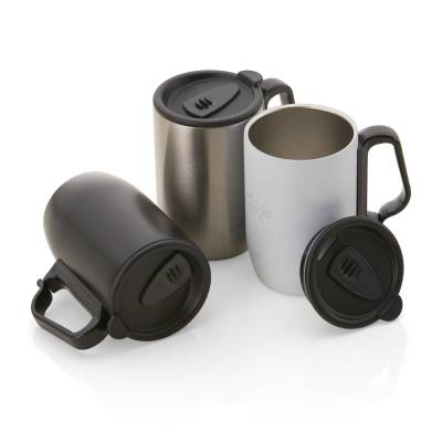 Caneca Térmica de Metal 350ml com Parede Dupla e Tampa Personalizada