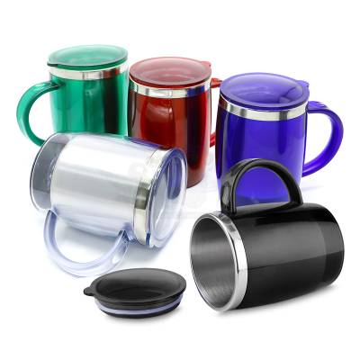 Caneca Térmica de Plástico ABS com Interior Inox 400ml Personalizada