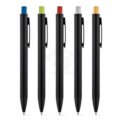 Caneta de Metal com Click e Clip Colorido Personalizada