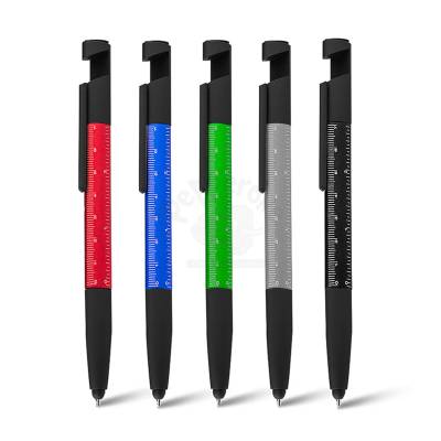 Caneta de Metal Multifuncional com Ponteira Touch e Régua Personalizada