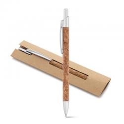 Caneta de Metal Personalizada com Acabamento em Cortiça