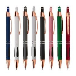 Caneta de Metal Touch com Detalhes Emborrachados Personalizada