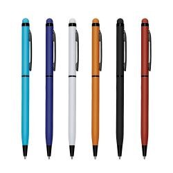 Caneta de Metal Touchscreen Com Carga Esferográfica Azul Personalizada