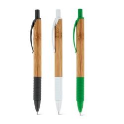 Caneta Esferográfica de Bambu com Área Antideslizante Personalizada