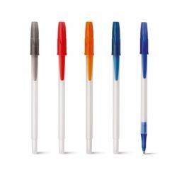 Caneta Esferográfica de Plástico com Clip Colorido Personalizada