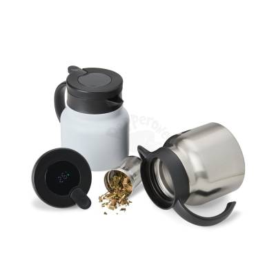 Chaleira Térmica de Inox 750ml com Display LED e Infusor Personalizada