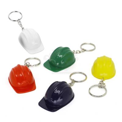 Chaveiro Capacete de Segurança de Plástico com Argola de Metal Personalizado