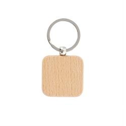 Chaveiro de Madeira Quadrado 3,5 Cm Personalizado