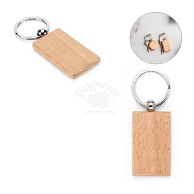 Chaveiro Retangular em Madeira