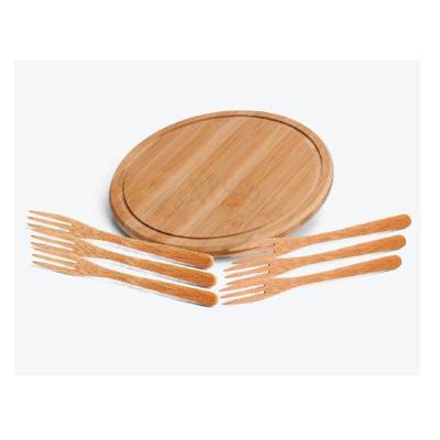 Conjunto para Petiscos em Bambu 7 Peças Personalizado