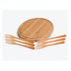 Conjunto Para Petiscos Em Bambu Córdoba 7 Pçs Personalizado