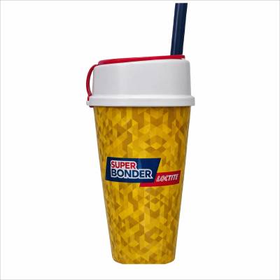 Copo de Plástico com Tampa Porta Snacks 450ml Personalizado