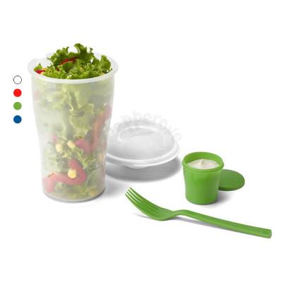 Copo para Salada 800ml com Garfo e Molheira Personalizado