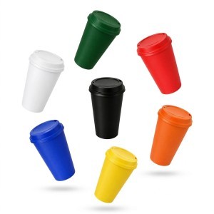 Copo Plástico Com Tampa 550ml Personalizado