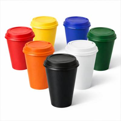 Copo Plástico com Tampa de Café 450ml