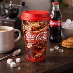 Copo Plástico Com Tampa Para Café 450ml Personalizado