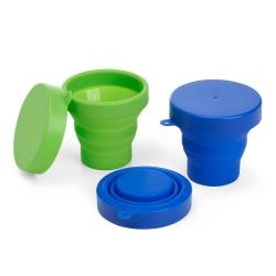Copo Retrátil de Silicone 150ml Com Tampa Plástica Personalizado