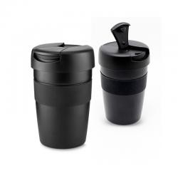 Copo Térmico de Aço Inox 350ml com Tampa Rosqueável e Pegador de Silicone Personalizado