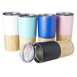 Copo Térmico Inox com Bambu 600ml Personalizado