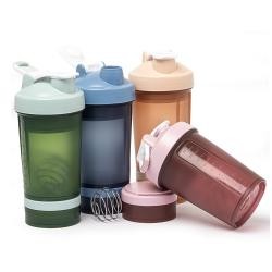 Coqueteleira Plástica 500ml Com Compartimentos Personalizada