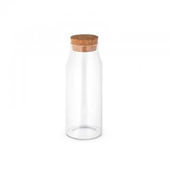 Garrafa de Vidro Borosilicato 1l Com Tampa de Cortiça Personalizada